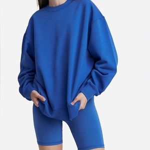 Fleece Oversized Sweatshirt - HYDRO / M/L